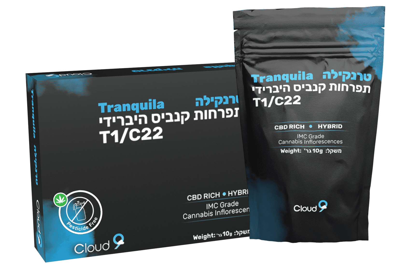 טרנקילה שקית וקופסה עומדות